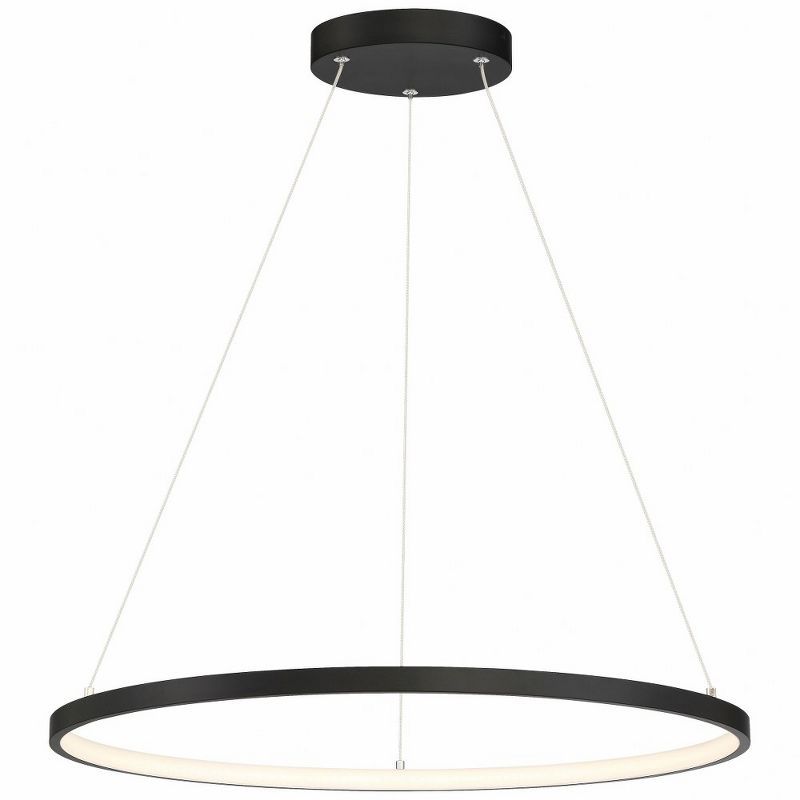 Anello Matte Black Circular LED Pendant Chandelier for Indoor/Outdoor