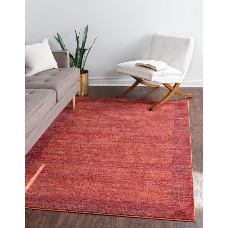 Red Rectangular Tufted Synthetic 8' x 10' Area Rug