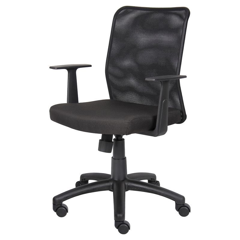 Black Mesh Swivel Office Task Chair with Arms