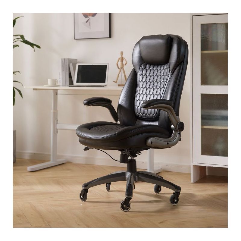 Black High Back Leather Executive Swivel Office Chair