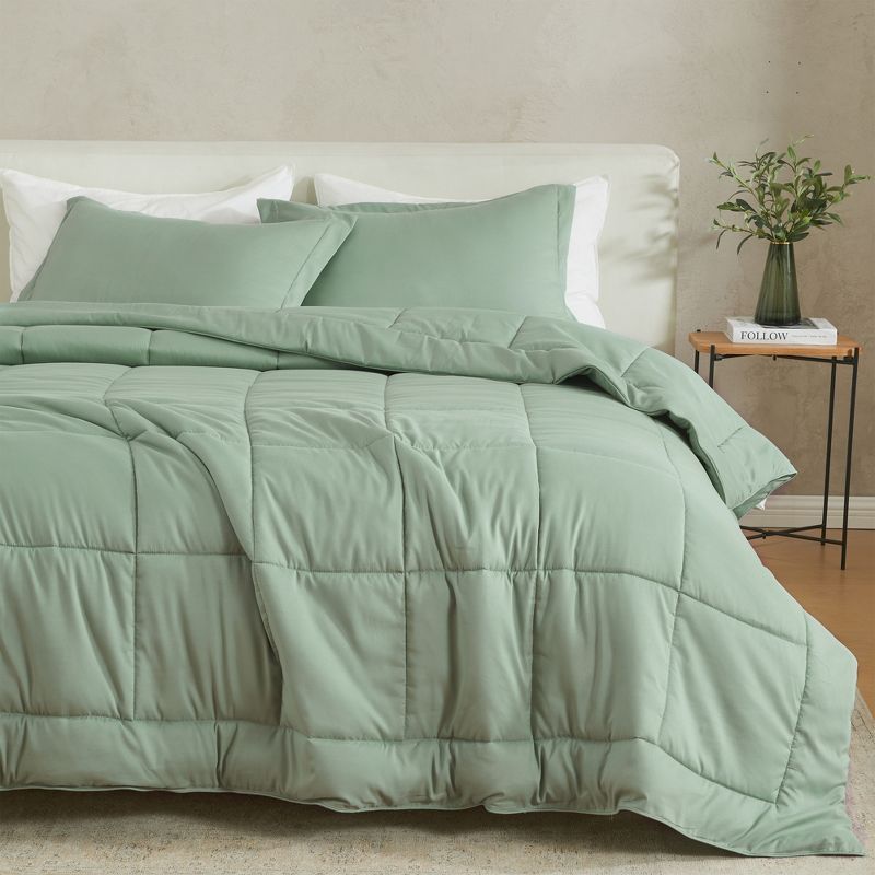 Sage Twin Reversible Down Alternative Microfiber Comforter Set