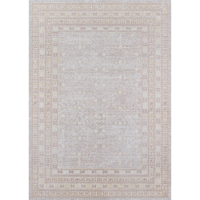 Braided Gray Synthetic 4'x6' Stain-Resistant Rectangular Rug