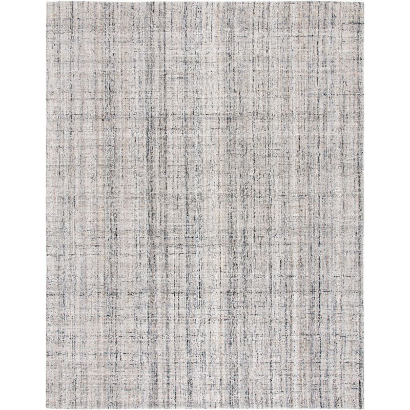 Camel & Black Abstract Tufted Wool Blend 8' x 10' Area Rug