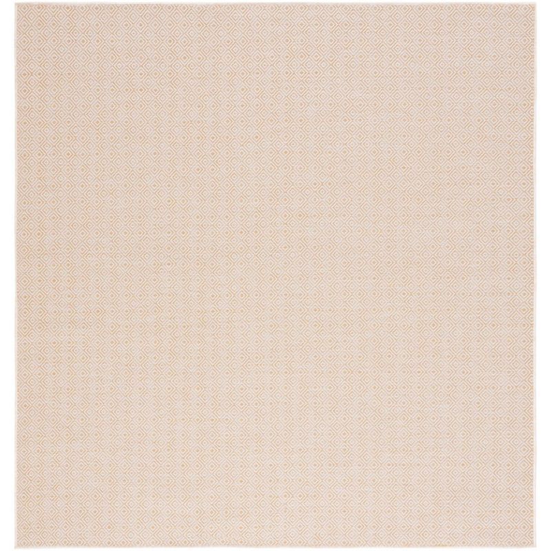 Hampton Yellow Square Indoor/Outdoor Polypropylene Rug