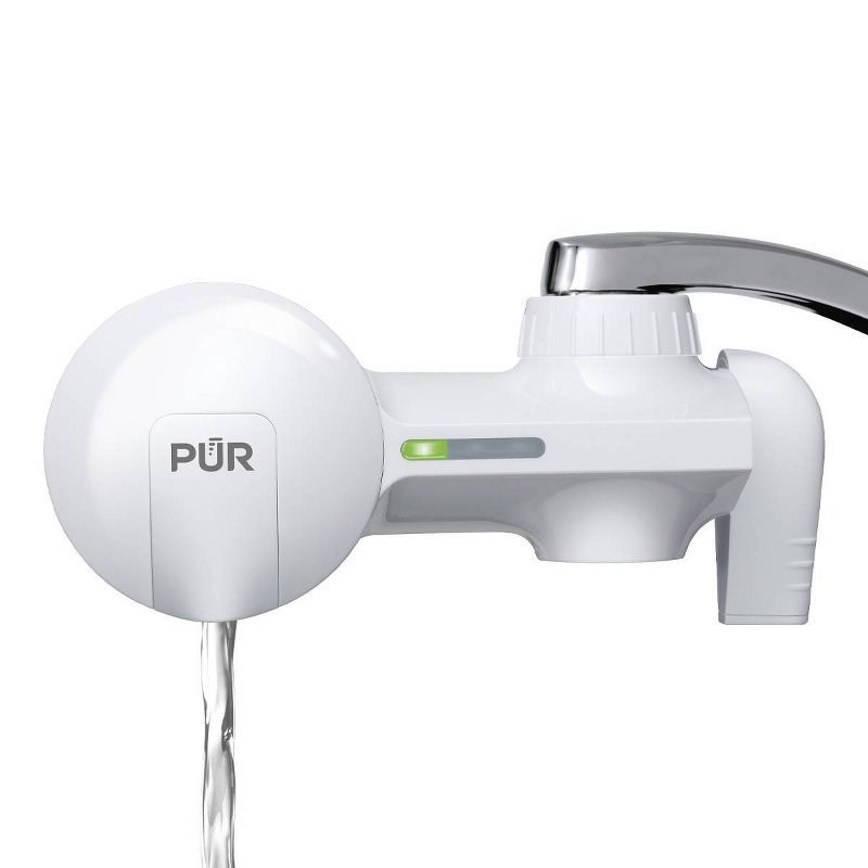 PUR Horizontal White Faucet Mount Water Filtration System