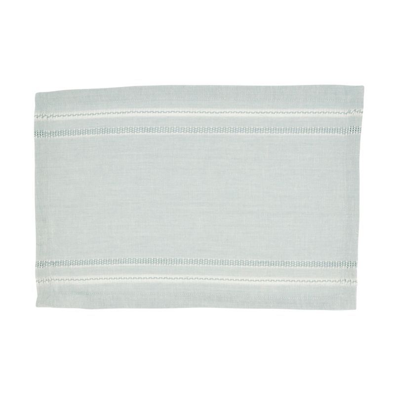 Blue-Grey Stripe Cotton Placemat Set of 4