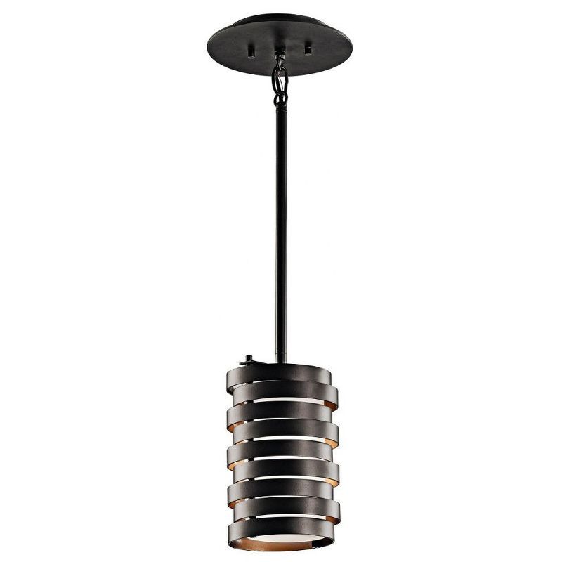 Roswell 8.5" Distressed Bronze Mini Pendant Light