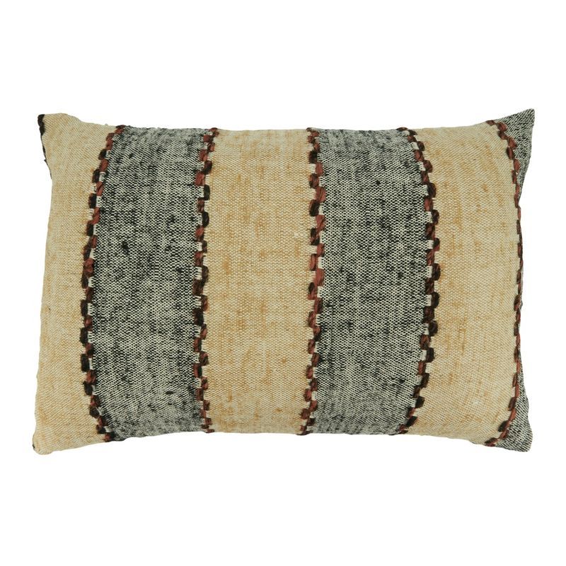 Multi-Color Striped Poly-Filled Square Throw Pillow