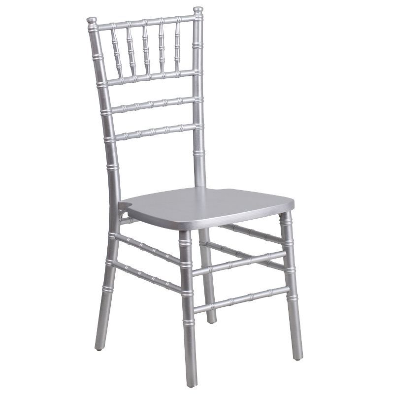 Elegant Silver Wood Chiavari Banquet Chair