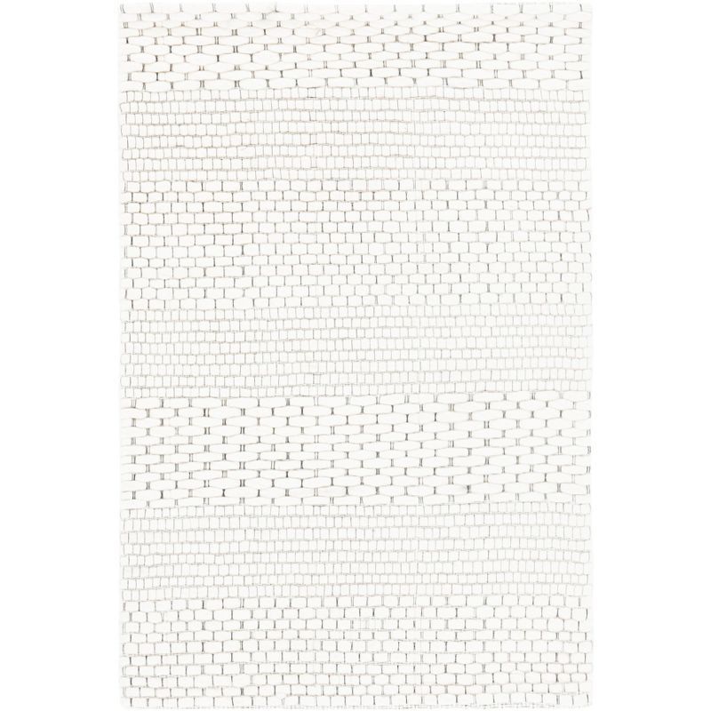 Marbella Light Grey/Ivory Flat Woven Wool Area Rug 3' x 5'