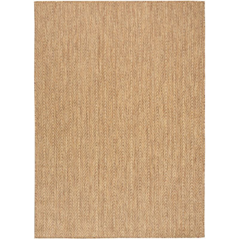 Natural Geometric Flat Woven Synthetic 5' x 7' Area Rug
