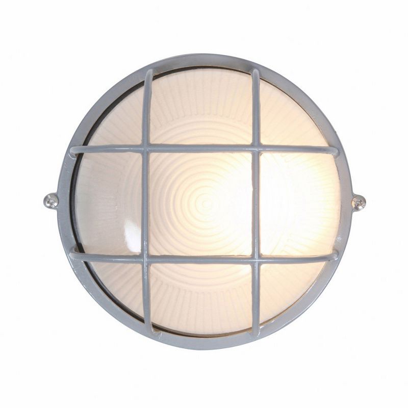 Nauticus Satin 7-Inch Round Glass LED Wall Light