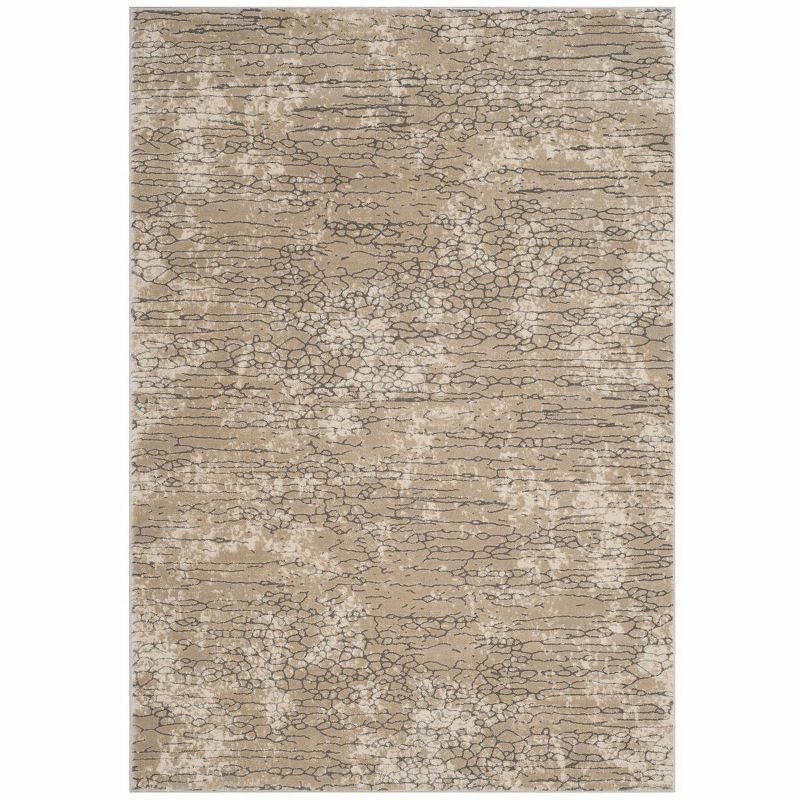 Abstract Elegance Synthetic 5' x 7' Hand-Knotted Area Rug