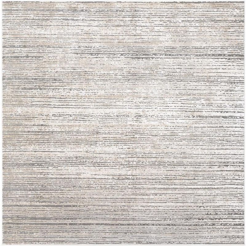 Noah Square Gray Wool Area Rug