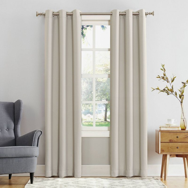 Pearl Blackout Polyester Grommet Window Panel, 54" x 84"