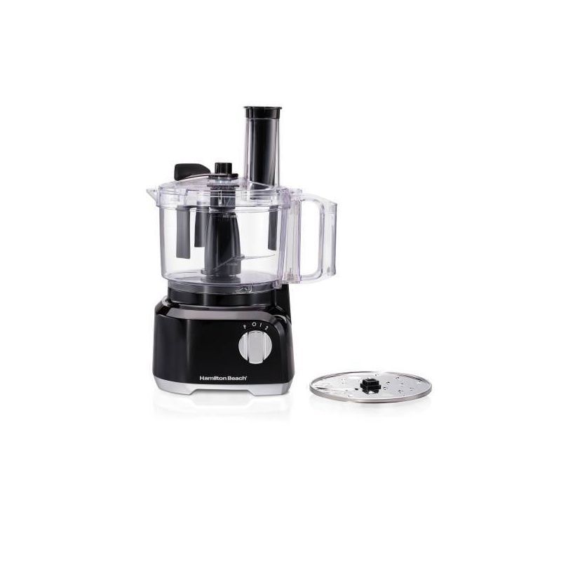 Hamilton Beach 8-Cup Black Food Processor with Bowl Scraper