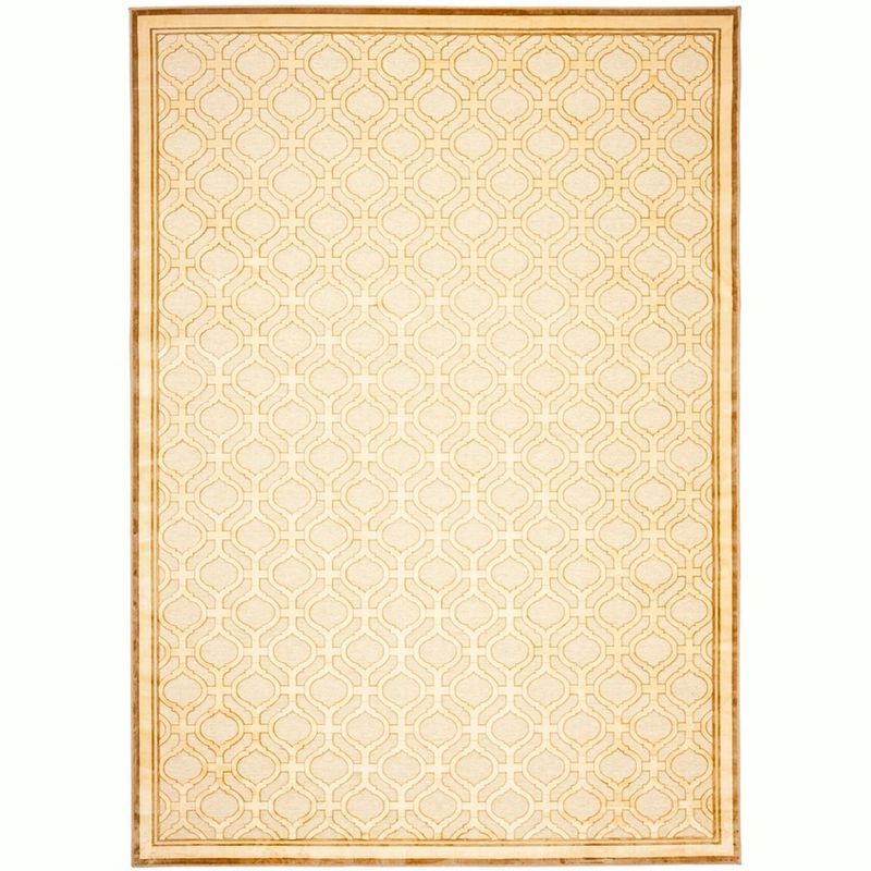 Hand-Tufted Shortbread Wool & Viscose 5'3" x 7'6" Rectangular Area Rug