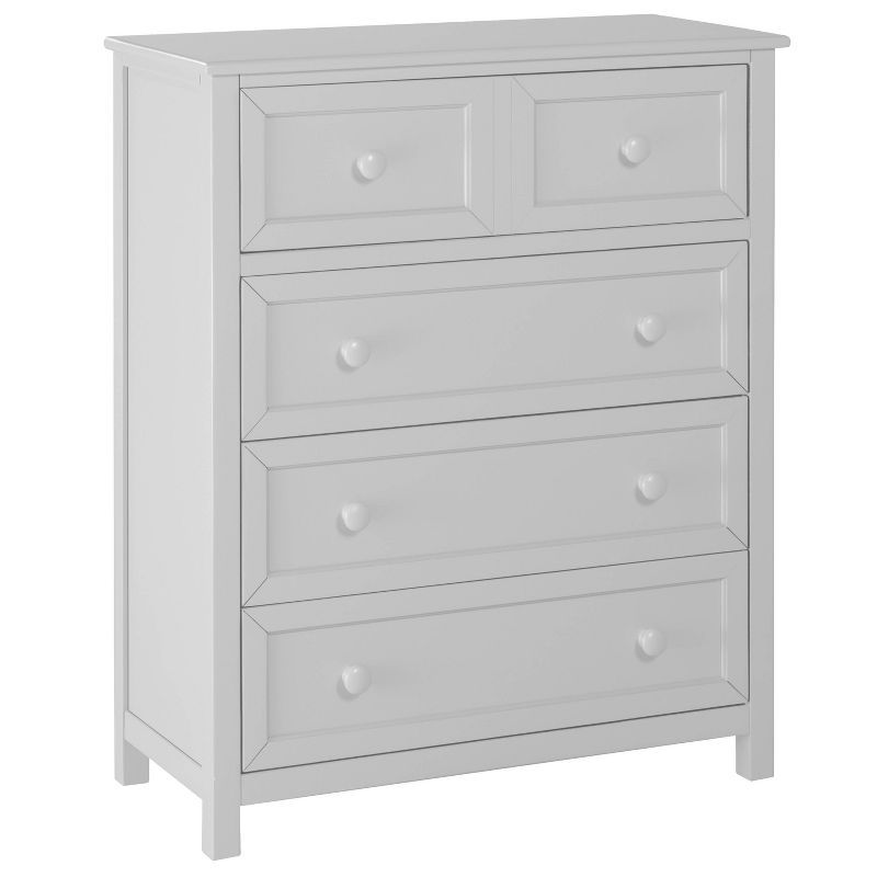 Bright White Solid Wood 4-Drawer Youth Chest with Ball Bearing Slides