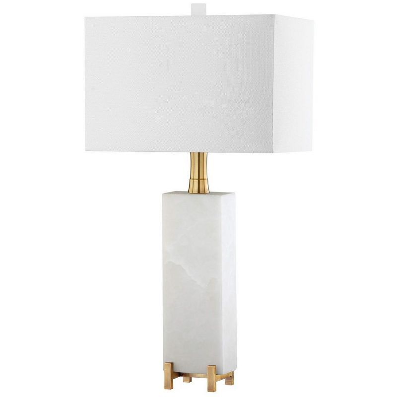 Elegant Alabaster and Brass Gold 30-inch Traditional Table Lamp