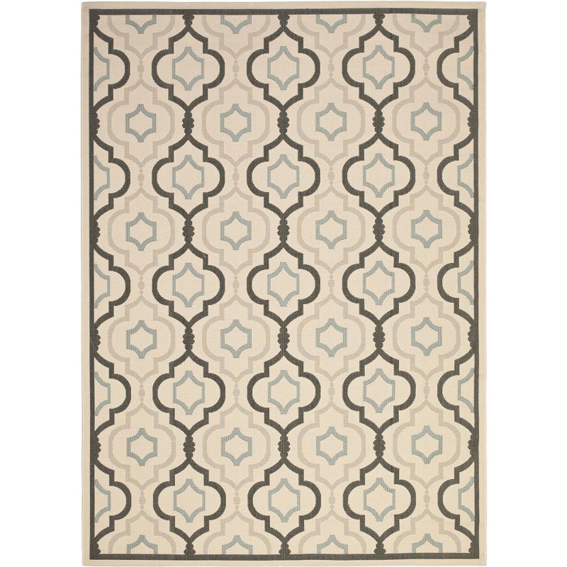 Easy-Care Gray Synthetic 9' x 12' Reversible Area Rug