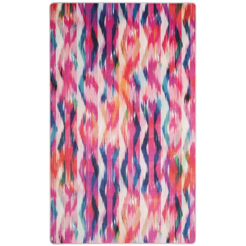 Daytona Fuchsia and Purple 4' x 6' Flat Woven Area Rug