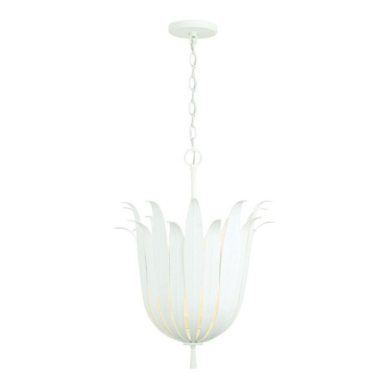 Eden 4-Light Textured White Bohemian Pendant Light