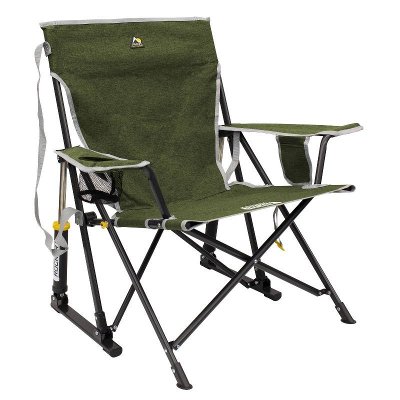 Heathered Loden Steel Frame Outdoor Rocking Chair