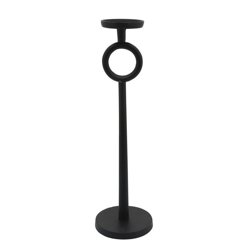 Tall Black Aluminum Contemporary Candle Lantern