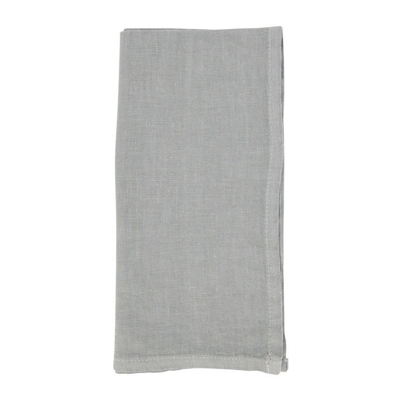 Classic Gray Pure Linen Table Napkin Set of 4