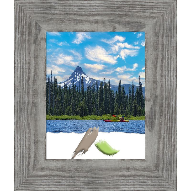 Distressed Gray Wood Hanging Single Photo Frame 20" x 17"