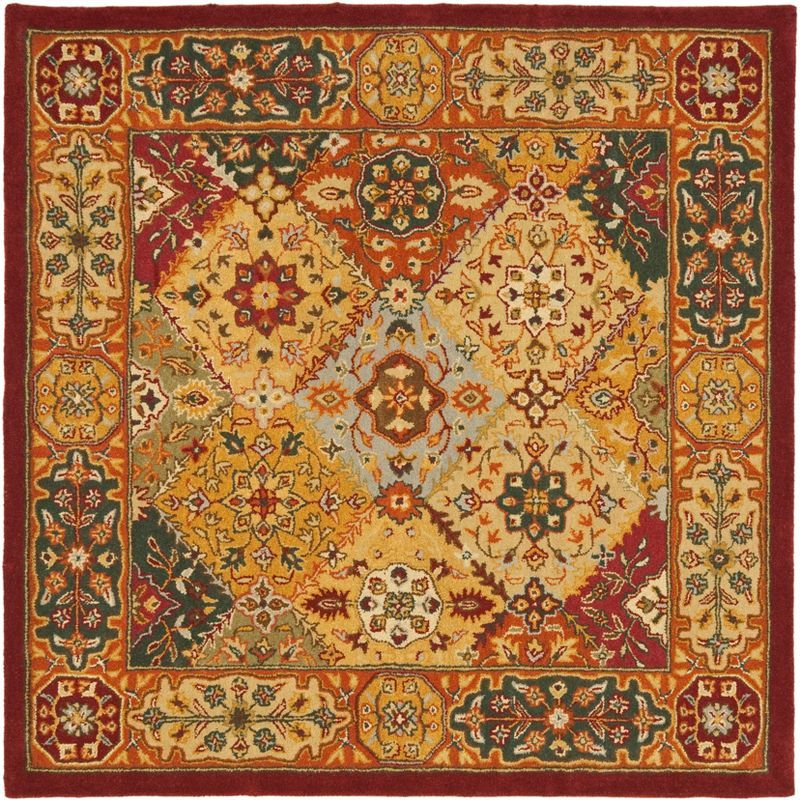 Heritage Multi 4' x 4' Hand-Tufted Wool Square Rug