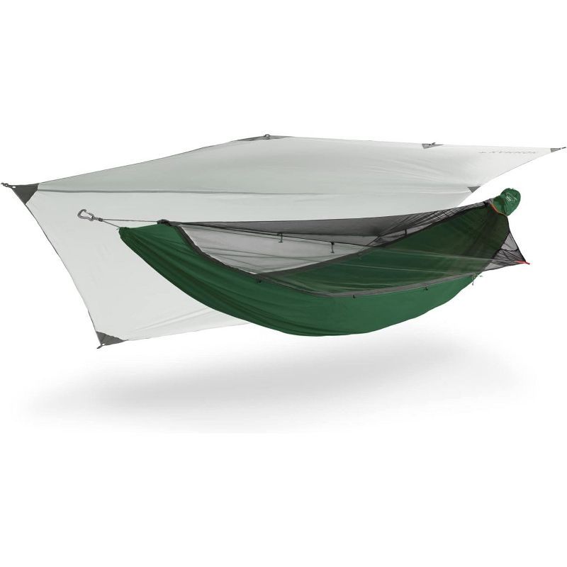 Pine Green Nylon All-Season Hammock Tent with Mosquito Net