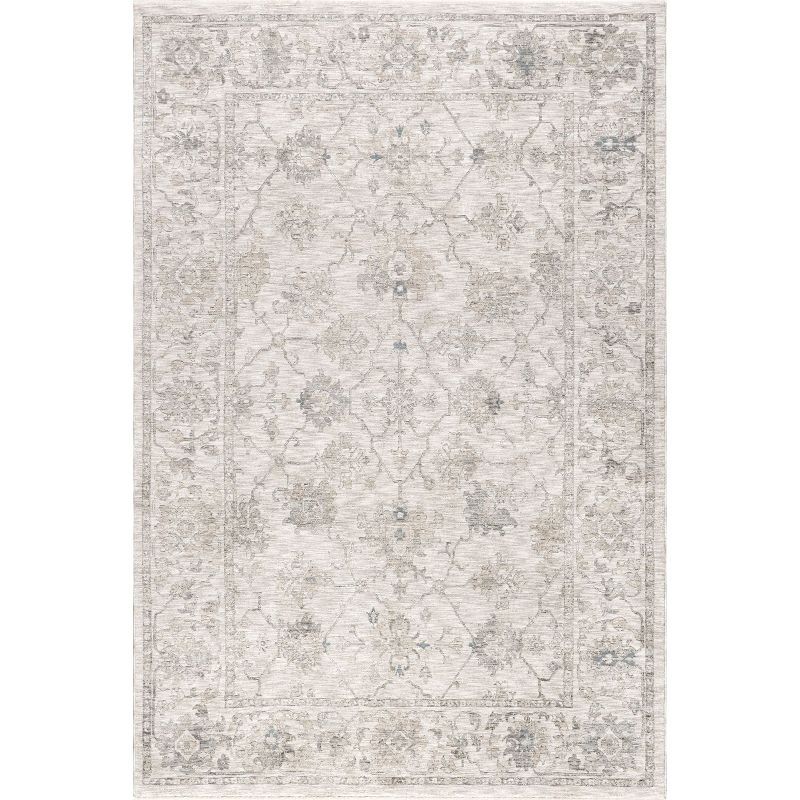 Georgianna Gray Medallion Synthetic Indoor Area Rug