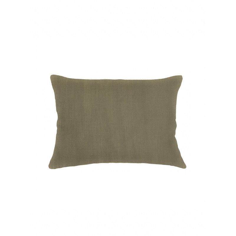 Olive Green Soft Linen Down Throw Pillow 14x20