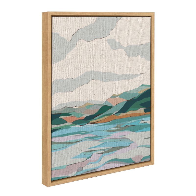 Natural Landscape Canvas Print with Wooden Frame, 18 x 24