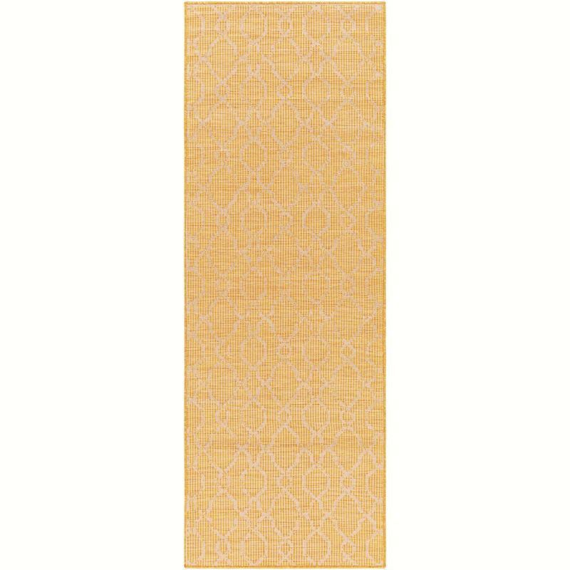 Buiksloot Bright Yellow Polypropylene 2'6" x 7'3" Area Rug