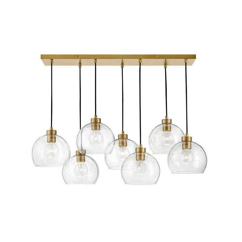 Lark Rumi 40" Lacquered Brass Modern 7-Light Pendant