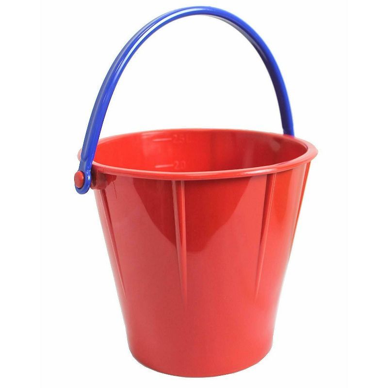 Large Red and Blue 2.5L Sand Pail with Handle