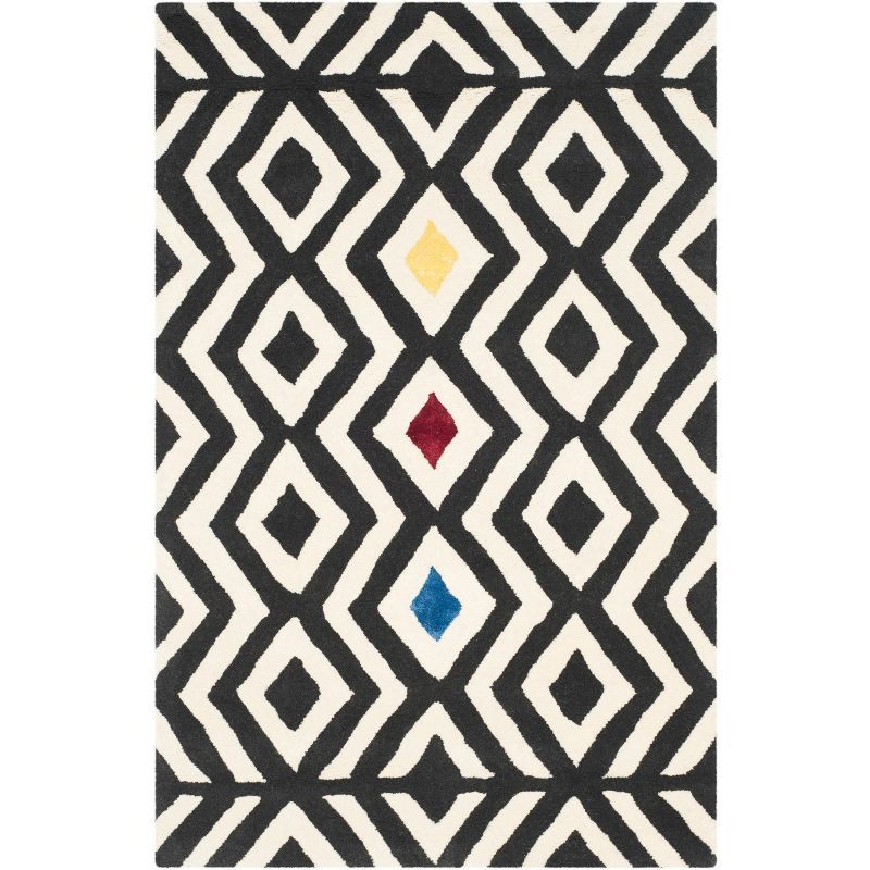 Soho Multicolor Geometric Wool and Viscose Area Rug