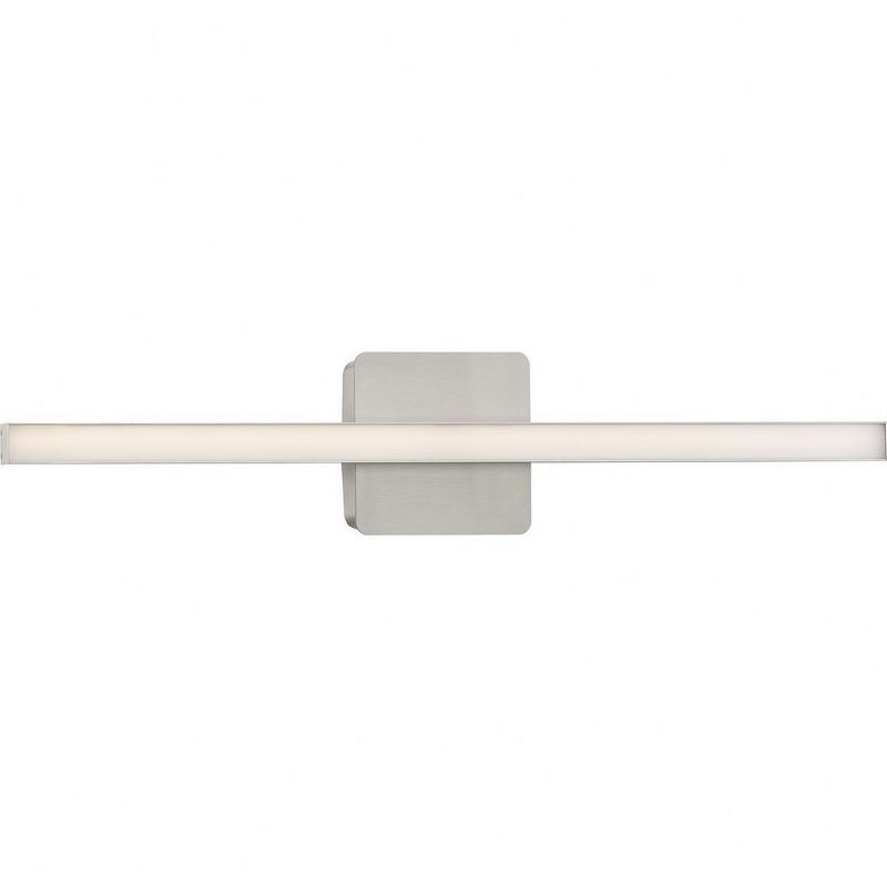 Brushed Nickel 24" LED Linear Vanity Light with Acrylic Shade