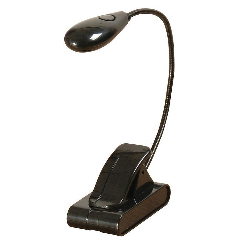 Adjustable Black Clip-On LED Lamp with 3-Way Switch