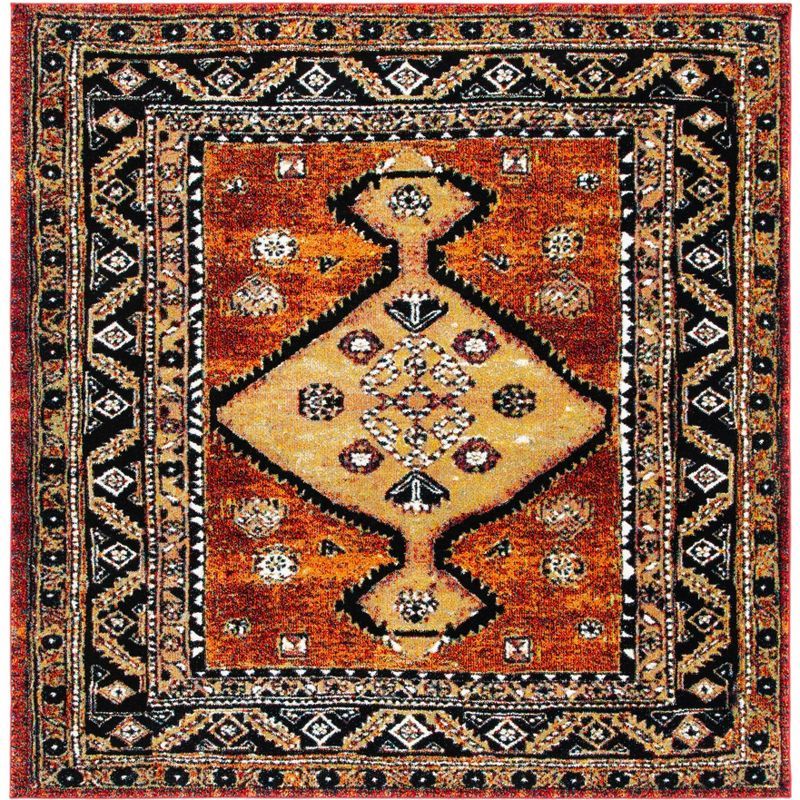 Safavieh Vintage Hamadan Rust and Gold Square Area Rug