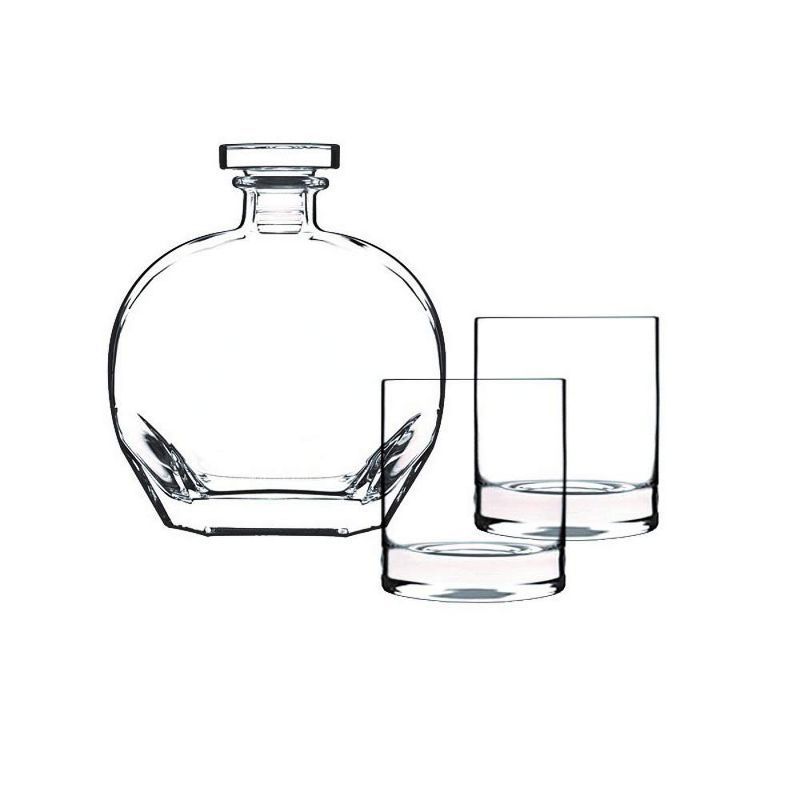 Luigi Bormioli Classico Glass Whiskey Decanter and Glass Set