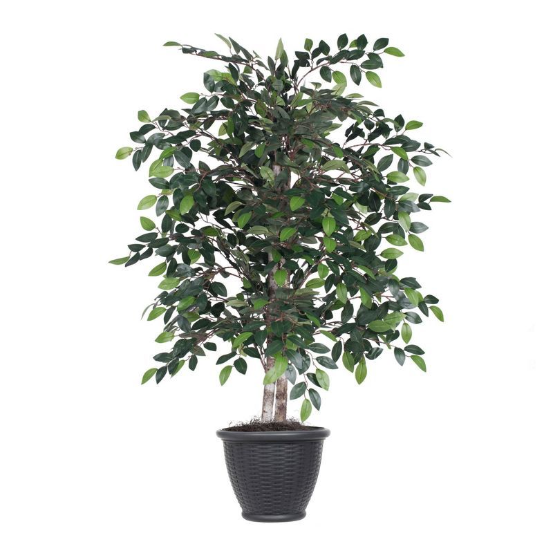 Elegant 47'' Silk Mini Ficus in Realistic Plastic Pot