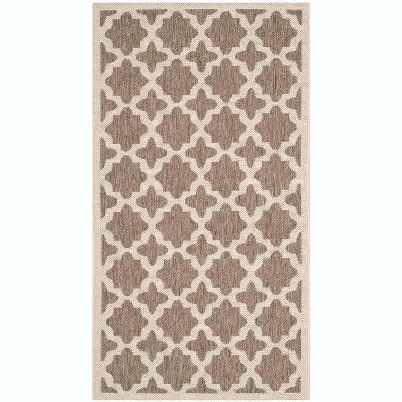 Reversible Black Synthetic 5' x 7' Easy-Care Area Rug