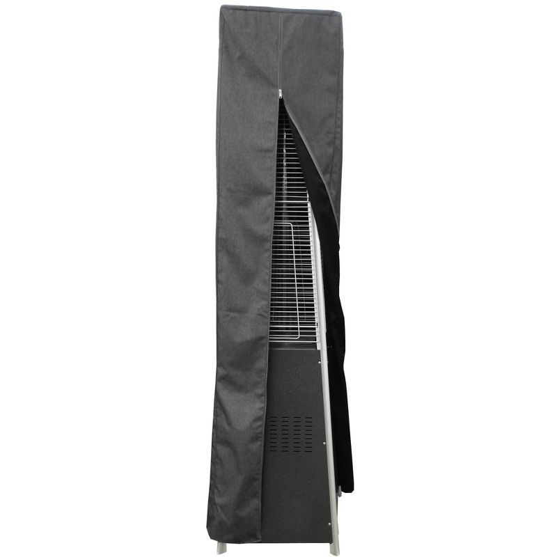 Gray Heavy Duty Square Patio Heater Cover with Zipper