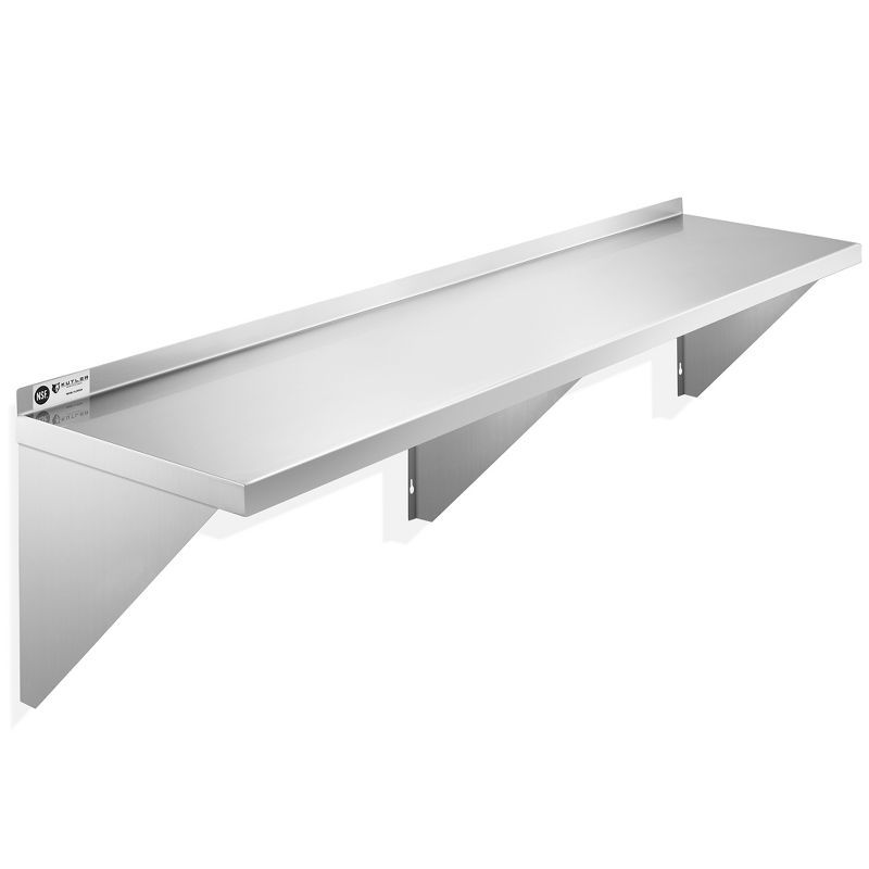 KUTLER 18" x 72" Stainless Steel Wall Mount Kitchen Shelf