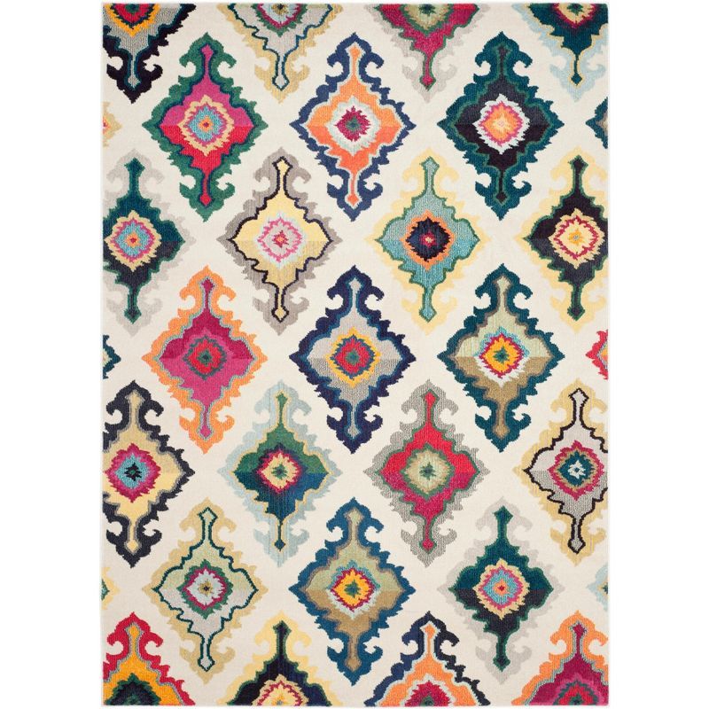 Ivory Bliss 6' x 9' Hand-Knotted Boho-Chic Rectangular Area Rug