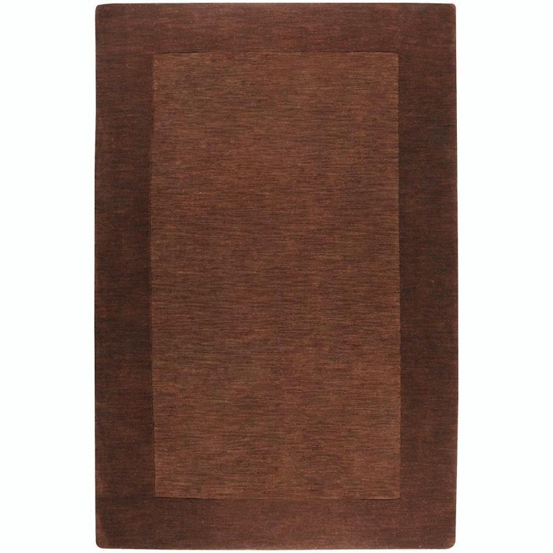 Reims Dark Brown Hand-Knotted Wool 5' x 8' Area Rug