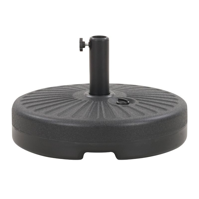 Heavy Duty Round Gray Metal Patio Umbrella Base